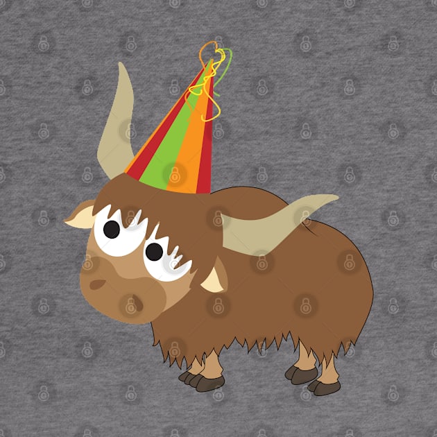 Cute Party Yak by Hedgie Designs